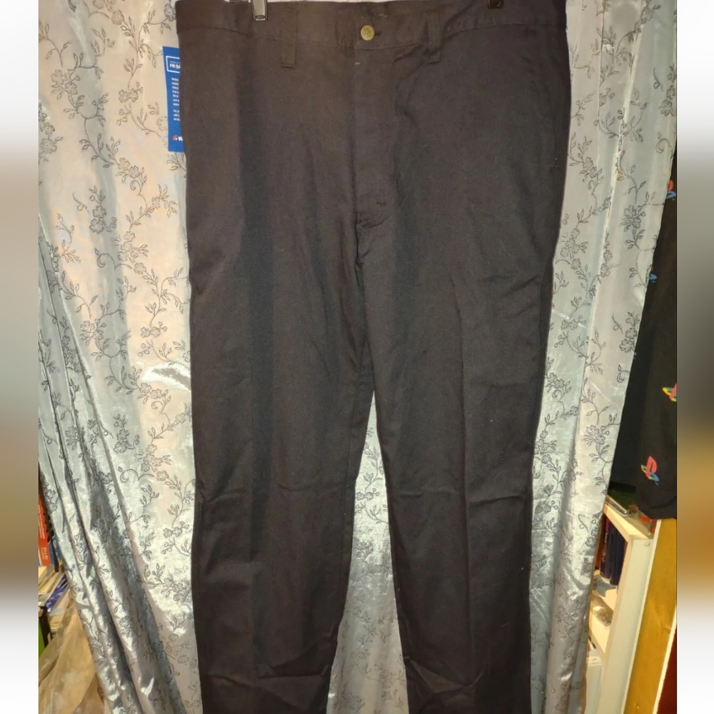 NWT Riverside Protective Westex Ultrasoft Work Pants Blue Navy size 34 Unhemmed